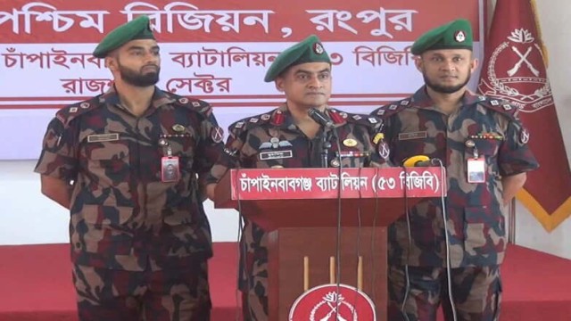 চলতি বছর রংপুর রিজিয়নে বিজিবির অভিযানে ৬০ কোটি টাকার পণ্য জব্দ ও ৫০১ জন আটক