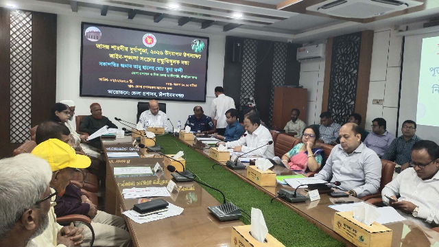 চাঁপাইনবাবগঞ্জে দুর্গাপূজার নিরাপত্তায় প্রস্তুতিমূলক সভা অনুষ্ঠিত
