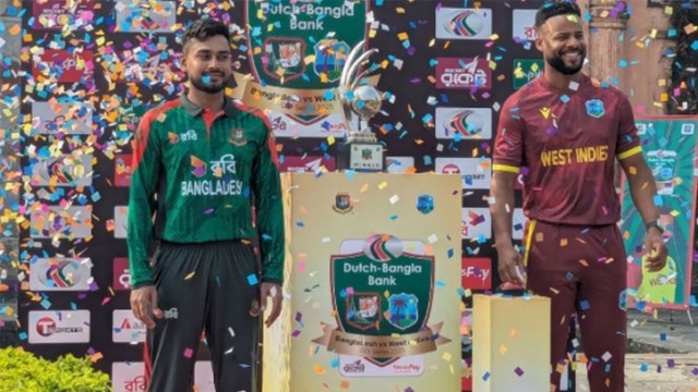 বাংলাদেশ-ওয়েস্ট ইন্ডিজ সিরিজের ট্রফি উন্মোচন