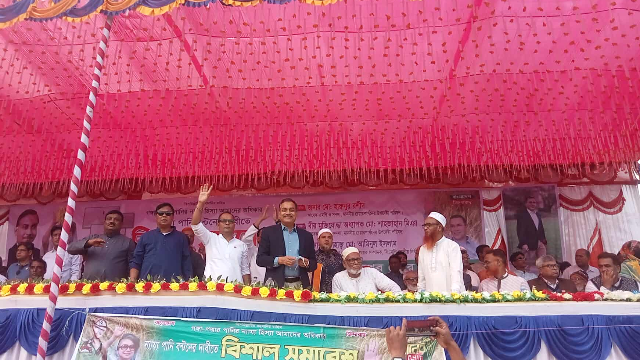 গোমস্তাপুরে জাতীয়তাবাদী দল বিএনপির বিশাল সমাবেশ অনুষ্ঠিত