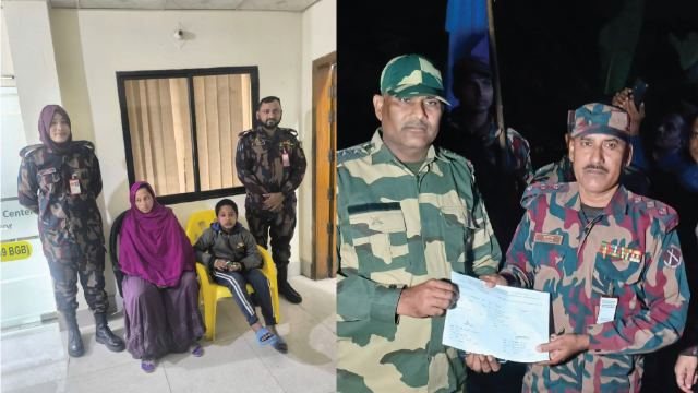 জামিনে মুক্তির পর অন্তঃসত্ত্বা ভারতীয় নারীকে বিএসএফের কাছে হস্তান্তর করলো বিজিবি