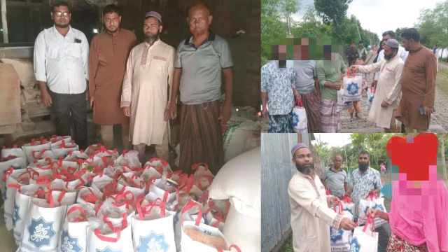 তীব্র বৃষ্টিতে ক্ষতিগ্রস্ত ৪০ পরিবারের পাশে নূরুল ইসলাম বুলবুল