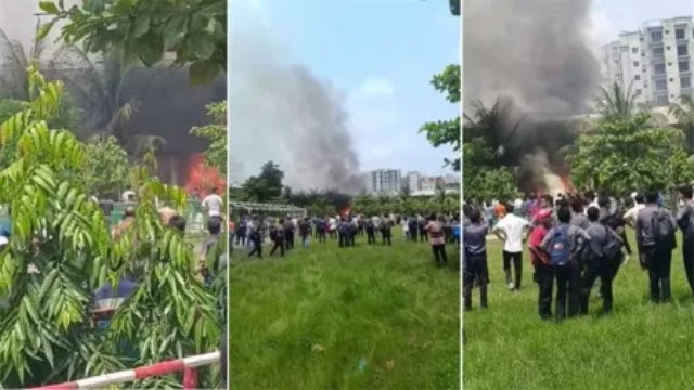উত্তরায় মাইলস্টোন কলেজে বিমানবাহিনীর প্রশিক্ষণ বিমান বিধ্বস্ত: নিহত ১৮, আহত ১৬৪