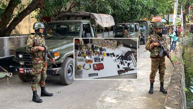রাজশাহীতে কোচিং সেন্টার থেকে অস্ত্র ও বিস্ফোরক তৈরির সরঞ্জাম উদ্ধার